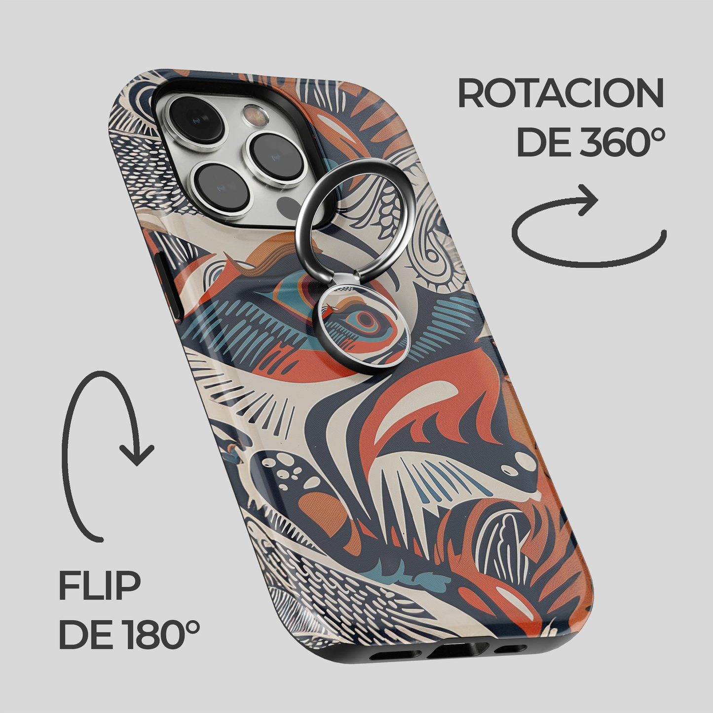 Soporte de anillo para celular Colorful Flight