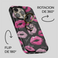 Soporte de anillo para celular Sassy Pink Kisses