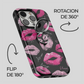 Soporte de anillo para celular Sassy Pink Kisses