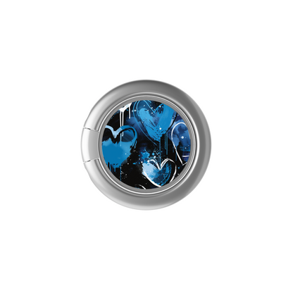 Soporte de anillo para celular Dripping Blue Hearts