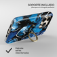 Soporte de anillo para celular Dripping Blue Hearts