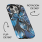 Soporte de anillo para celular Dripping Blue Hearts