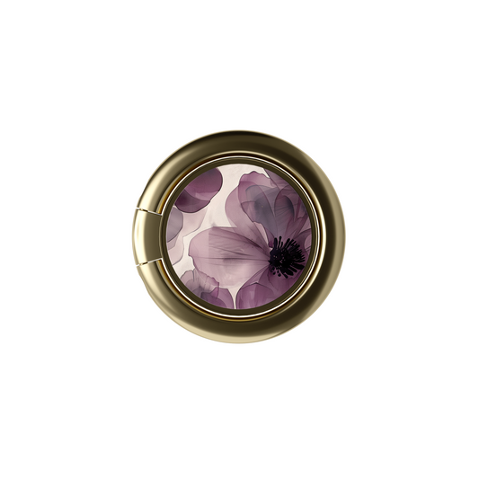 Soporte de anillo para celular Ethereal Purple Blooms