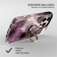 Soporte de anillo para celular Ethereal Purple Blooms