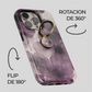 Soporte de anillo para celular Ethereal Purple Blooms