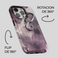 Soporte de anillo para celular Ethereal Purple Blooms