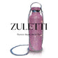 Termo Zuletti de acero inoxidable con brillos / cristales brillantes / diamantes. 900 ml. Color rosado